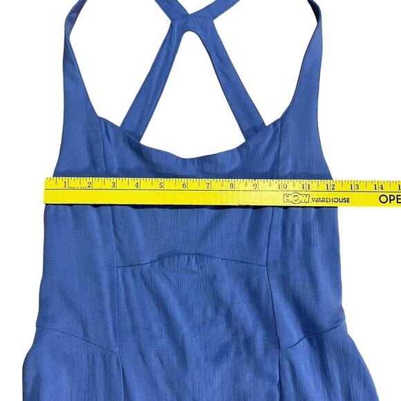 Free People FP Intimately Dusty Blue Mini Dress Tank Straps Size Small Open Back - Picture 3 of 4